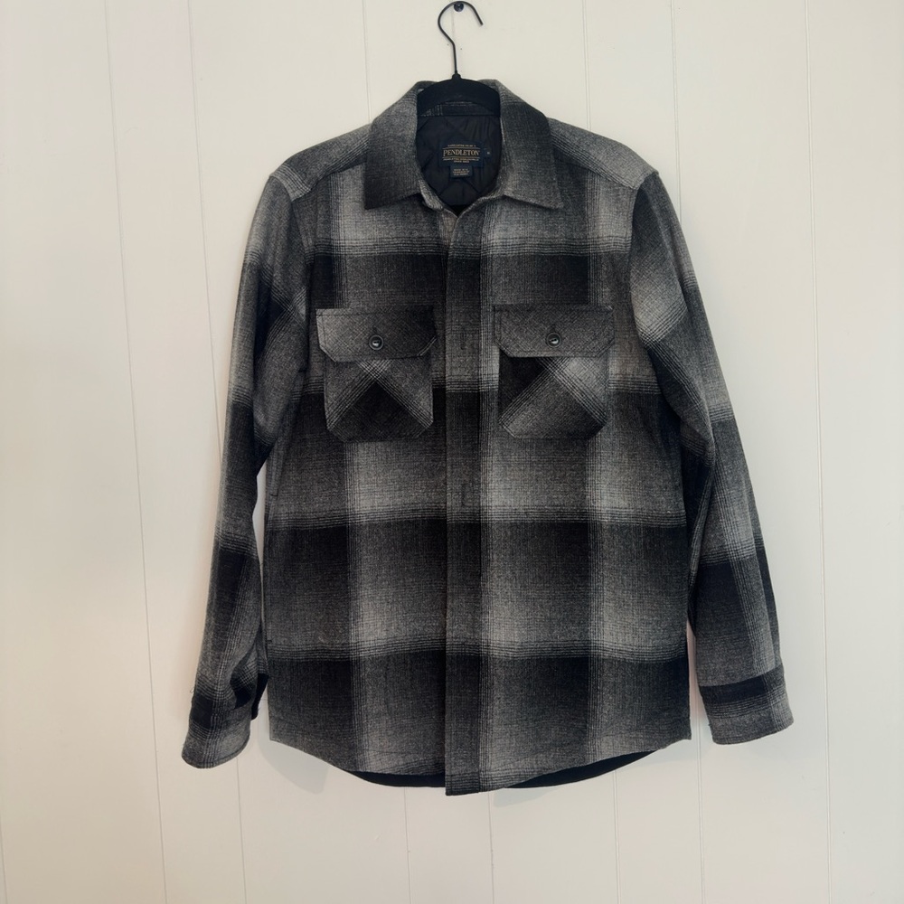 Pendleton Black and Gray Lightweight Shirt Jacket